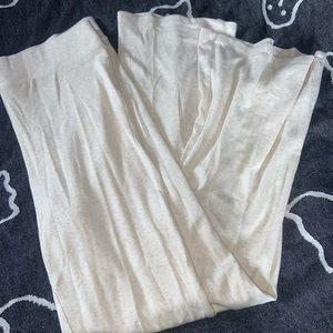 Aerie Wide Leg Cream Pants